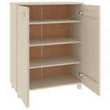 Shoe Cabinet HAMAR Honey Brown 85x40x108 cm Solid Wood Pine 340516
