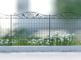 Garden Decorative Fence 4 Panels 44in x 12ft Metal Wire Landscape Border Edging T3398P315396