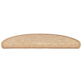 Stair Mats 15 pcs 56x17x3 cm Light Brown Half Round 326898