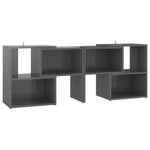 TV Cabinet High Gloss Grey 104x30x52 cm Engineered Wood 808358