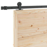 Sliding Door Natural 100 x 208 cm Solid Pine Wood 3445615