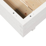 Garden Planter White 100x100x26.5 cm Solid Wood Pine 847319