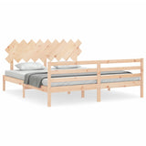 Bed Frame without Mattress Super King Size Solid Wood 3195301