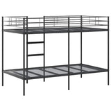 Bunk Bed without Mattress Black 107x203 cm Steel 42000325
