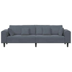 Velvet Sofa with Cushion Dark Grey 208 cm Velvet 3335154