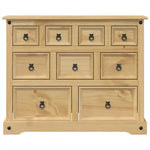 ZNTS Chest of Drawers Corona 101x45x82 cm Solid Wood Pine 4005678