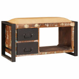 Storage Bench Multicolour 80 x 35 x 40 cm Solid Reclaim wood 4015984