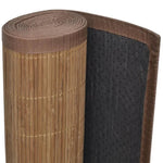 Rectangular Brown Bamboo Rug 120 x 180 cm 241339