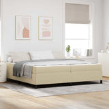 Bed Frame with Mattress Light Green Grey 200 x 200 cm Fabric 3399144