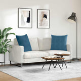 Sofa Pillows 2 pcs Blue 80 x 80 cm Corduroy Fabric 42014056