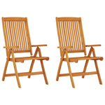 ZNTS Folding Garden Chairs 2 pcs Solid Wood Eucalyptus 316069