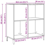 Record Cabinet Artisan Oak 84.5x38x89 cm Engineered Wood 857174
