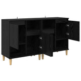 Sideboards 2 pcs Black Oak 60 x 35 x 70 cm Engineered Wood 3415589