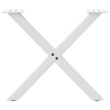 Coffee Table Legs X-Shaped 2 pcs White 60x cm Steel 4012901