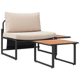 Garden Sofa Set 2 pcs Taupe Steel 42004142