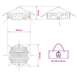 Family Tent Grey and Orange 18-Person 42017399