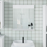 Bathroom Mirror with Shelf BERG White 60x12x70 cm Solid Wood 358558