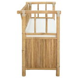 Garden Storage Bench 110 x 47 x 80 cm Bamboo Natural 42028076