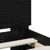 Bed Frame Black Oak 120 x 190 cm Engineered Wood 3446599