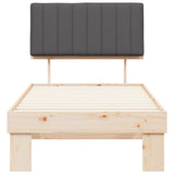 Bed Frame with Upholstered Headboard Dark Grey 90 x 190 cm 877525