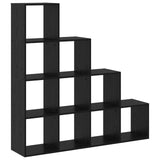 Room Divider Bookcase Black Oak 131.5 x 29 x 131.5 cm 879663