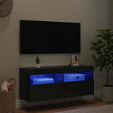 TV Wall Cabinet Black Oak 100 x 30 x 40 cm Engineered Wood 882985