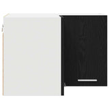 Hanging Cabinet Black Oak and White 57 x 57 x 40 cm 884187