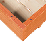 Garden Planter Wax Brown 110x110x26.5 cm Solid Wood Pine 847325