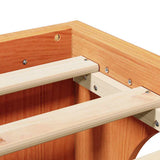 Bed Frame Wax Brown 120 x 200 cm Solid Pine Wood 872949