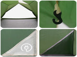 Tunnel Tent Green 4-Person 185T Polyester with PU Coating 42018565