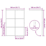 Walk-in Shower Wall with Clear ESG Glass 140x195 cm Black 151027