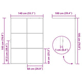 Walk-in Shower Wall with Clear ESG Glass 140x195 cm Black 151027