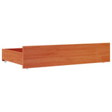 Bed Drawers 4 pcs Wax Brown Solid Wood Pine 847167