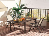 Set of Two Folding Outdoor Chairs - Brown/Black T3398P327964