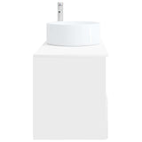 Bathroom Furniture Set 2 pcs High Gloss White Engineered Wood 3404108