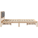 Bed Frame with Upholstered Headboard Light Grey 120 x 200 cm 878259