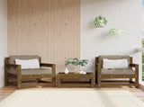 Garden Chairs 2 pcs Honey Brown Solid Wood Pine 825495