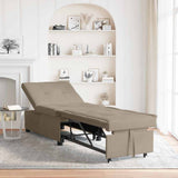 Sofa Bed Taupe 194 x 67 x 82 cm Microfiber 42008607