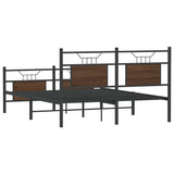 Bed Frame without Mattress Brown Oak 137x190 cm Engineered Wood 4106858