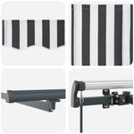 Manual Retractable Awning with LEDs Anthracite&White 400x300 cm 3310231