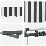 Manual Retractable Awning with LEDs Anthracite&White 400x300 cm 3310231