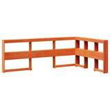 Bookcase Bed without Mattress Wax Brown 135x190 cm Solid Wood Pine 3324334
