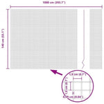 Welded Wire Fence Grey 1.4 x 10 m Steel 42005187