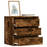 Corner Chest of Drawers Smoked Oak 60x41x58 cm Engineered Wood 852847