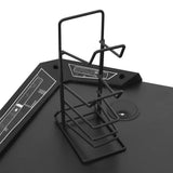 Gaming Desk LED with Y Shape Black 90x60x75 cm 325422