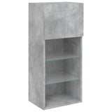 2 Piece TV Cabinet Set with LED Lights Concrete Grey 40,5x30x90 cm 837050