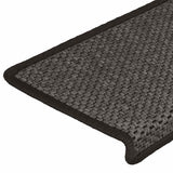 Stair Mats Self-adhesive Sisal-Look 15 pcs 65x21x4 cm Anthracite 326885