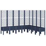 Garden Planter with Trellis Blue Grey 200x160x142 cm PP 367941