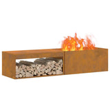 Fire Pit Brown 160 x 45 x 35 cm Steel 859003