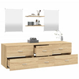 ZNTS 5 Piece Bathroom Furniture Set Oak Engineered Wood 242564